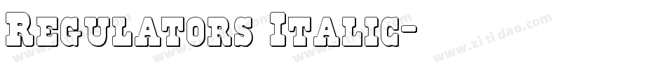 Regulators Italic字体转换